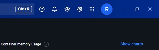 Docker Settings Button Location